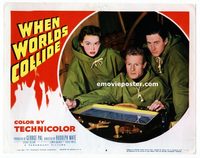 #295 WHEN WORLDS COLLIDE lobby card #6 '51 top stars at controls!!