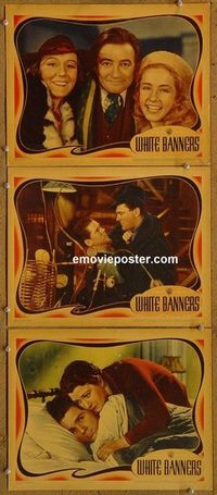 4353 WHITE BANNERS 3 lobby cards '38 Claude Rains, Fay Bainter
