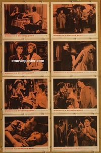 3870 WOMAN IN A DRESSING GOWN 8 lobby cards '57 illicit love!