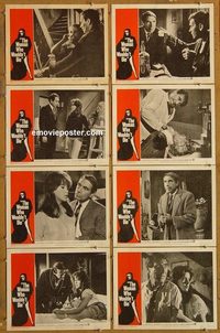 3872 WOMAN WHO WOULDN'T DIE 8 lobby cards '65 twice returned!