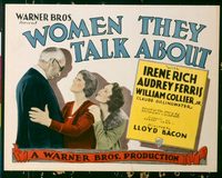 1384 WOMEN THEY TALK ABOUT title lobby card '28 Irene Rich, Collier