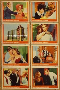 3875 YOUNGBLOOD HAWKE 8 lobby cards '64 Franciscus, Pleshette