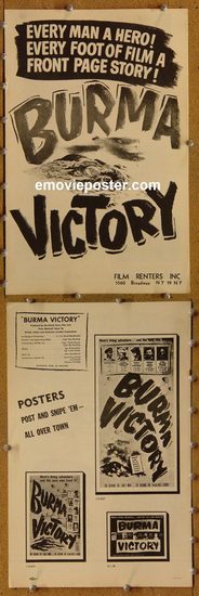 5016 BURMA VICTORY movie pressbook '45 behind the lines of WWII!