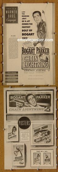 5022 CHAIN LIGHTNING movie pressbook '49 Humphrey Bogart