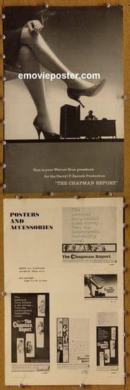 5023 CHAPMAN REPORT movie pressbook '62 Jane Fonda, Zimbalist