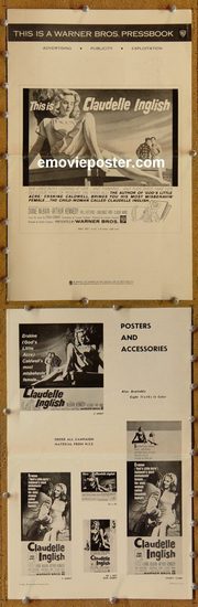 5026 CLAUDELLE INGLISH movie pressbook '61 Diane McBain, Kennedy