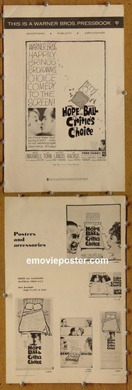5032 CRITIC'S CHOICE movie pressbook '63 Bob Hope, Lucille Ball
