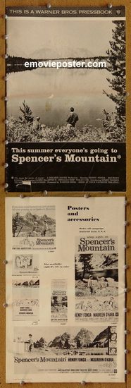 5119 SPENCER'S MOUNTAIN movie pressbook '63 Henry Fonda, O'Hara