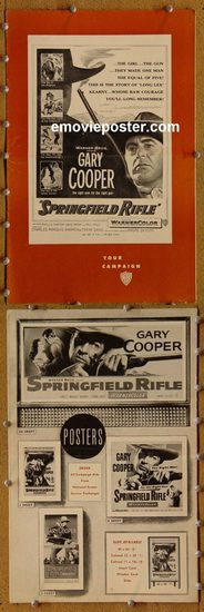 5121 SPRINGFIELD RIFLE movie pressbook '52 Gary Cooper with gun!