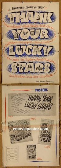 5129 THANK YOUR LUCKY STARS movie pressbook '43 all-star!