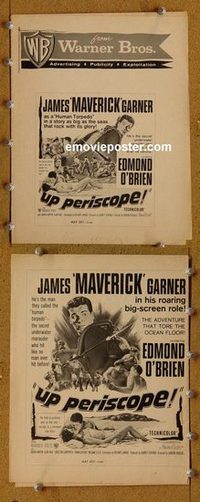 5133 UP PERISCOPE movie pressbook '59 James Garner, Edmond O'Brien