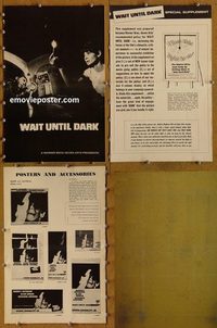 5137 WAIT UNTIL DARK movie pressbook '67 blind Audrey Hepburn!