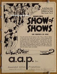 2584 SHOW OF SHOWS press sheet '29 all-star cast!