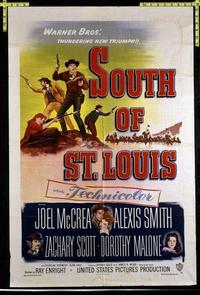 1899 SOUTH OF ST LOUIS one-sheet movie poster '49 Joel McCrea, Alexis Smith