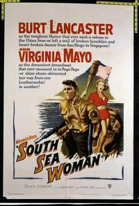 1900 SOUTH SEA WOMAN one-sheet movie poster '53 Lancaster, Virginia Mayo