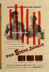 1905 STEEL JUNGLE one-sheet movie poster '56 Perry Lopez, Beverly Garland