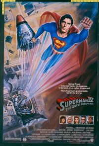 4962 SUPERMAN 4 one-sheet movie poster '87 Christopher Reeve