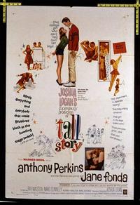 1912 TALL STORY one-sheet movie poster '60 Perkins, Jane Fonda, basketball!