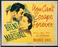 1387 YOU CAN'T ESCAPE FOREVER title lobby card '42 Brent, Marshall