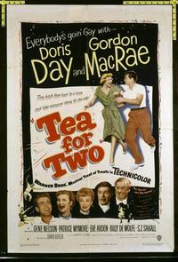 1916 TEA FOR TWO one-sheet movie poster '50 Doris Day, Gordon MacRae