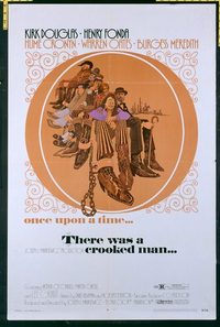 4969 THERE WAS A CROOKED MAN one-sheet movie poster '70 Douglas, Fonda