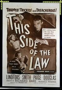 1921 THIS SIDE OF THE LAW one-sheet movie poster '50 Viveca Lindfors