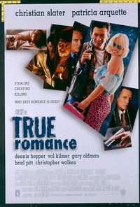 4975 TRUE ROMANCE DS one-sheet movie poster '93 Christian Slater, Tarantino