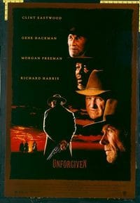 4982 UNFORGIVEN DS one-sheet movie poster '92 Eastwood, Hackman