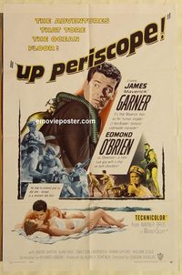 1934 UP PERISCOPE one-sheet movie poster '59 James Garner, Edmond O'Brien