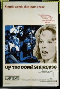 1935 UP THE DOWN STAIRCASE one-sheet movie poster '67 teacher Sandy Dennis!