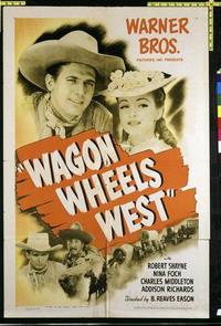 1937 WAGON WHEELS WEST one-sheet movie poster '43 Robert Shayne, Nina Foch