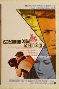 1938 WALL OF NOISE one-sheet movie poster '63 Pleshette, horse racing!