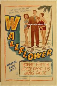 1939 WALLFLOWER one-sheet movie poster '48 Robert Hutton, Joyce Reynolds