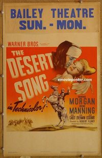 3113 DESERT SONG window card '44 Dennis Morgan, Manning