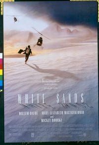 4986 WHITE SANDS DS kiss style one-sheet movie poster '92 Willem Dafoe