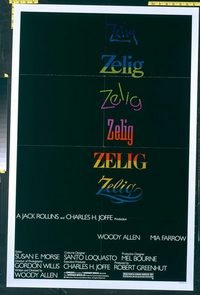 4996 ZELIG one-sheet movie poster '83 Woody Allen mockumentary!