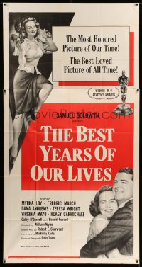 2432FF BEST YEARS OF OUR LIVES style A 3sh R54 Dana Andrews hugs Teresa Wright, sexy Virginia Mayo!