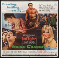 1078FF YOUNG CASSIDY 6sh '65 John Ford, barechested, brawling, battling, earthy Rod Taylor!