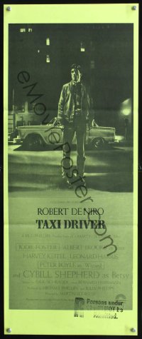 1163FF TAXI DRIVER New Zealand daybill '76 Robert De Niro by cab, directed by Martin Scorsese!