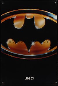 0883UF BATMAN teaser 1sh '89 directed by Tim Burton, cool image of Bat logo!