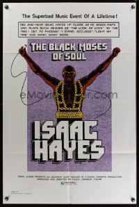 0887FF BLACK MOSES OF SOUL 1sh '73 Isaac Hayes, the superbad music event of a lifetime!