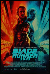2671UF BLADE RUNNER 2049 advance DS 1sh 2017 great montage image with Harrison Ford & Ryan Gosling!