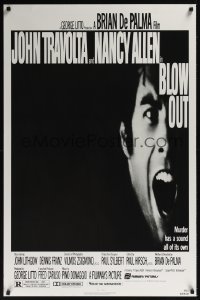 0068UF BLOW OUT 1sh '81 John Travolta, Brian De Palma, murder has a sound all of its own!