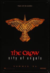 1556UF CROW: CITY OF ANGELS teaser 1sh '96 Tim Pope directed, cool image of the bones of a crow!