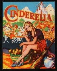 1343 CINDERELLA stage play English herald '30s art of Cinderella tired of doing her chores!