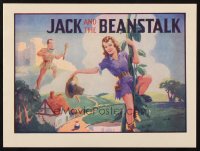 1346 JACK & THE BEANSTALK blue style stage play English herald '30s art of female Jack & giant!