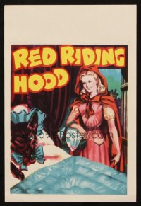 1350 RED RIDING HOOD yellow title stage play English herald '30s sexy Red visits wolf in bed!