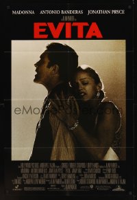 0134FF EVITA DS 1sh '96 Madonna as Eva Peron, Antonio Banderas, Alan Parker, Oliver Stone