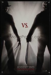 0931UF FREDDY VS JASON DS teaser 1sh '03 cool image of horror icons, ultimate battle!