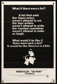 1216FF FRONT int'l 1sh '76 Woody Allen, Martin Ritt, 1950s Communist Scare blacklist in 1953 U.S.!